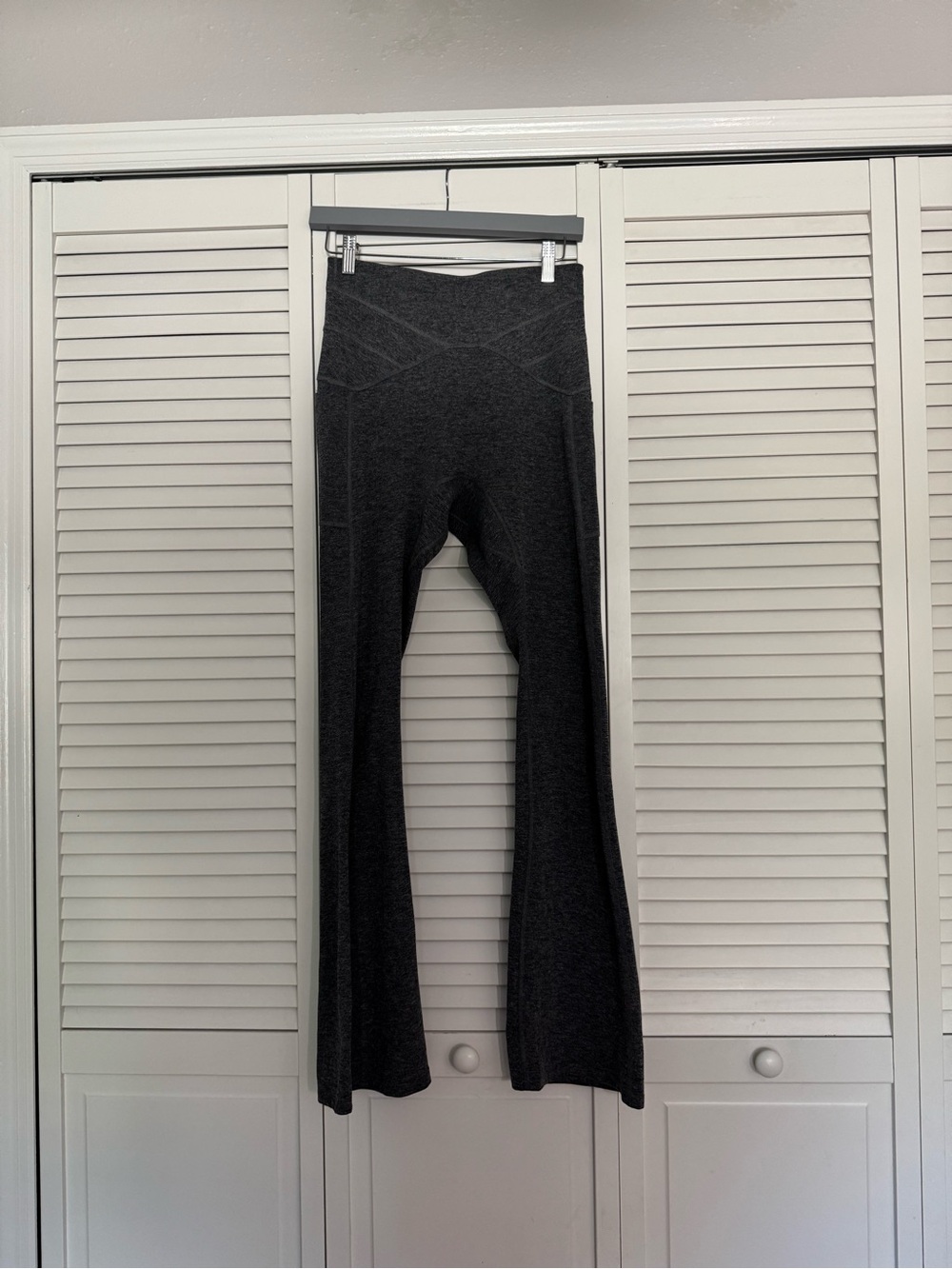 FP Movement by Free People Dark Gray Flare Leggings High Rise Yoga Pants Sz S
